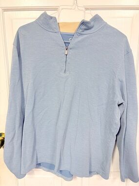 C&C California Men's Pale Blue Half-Zip Pullover